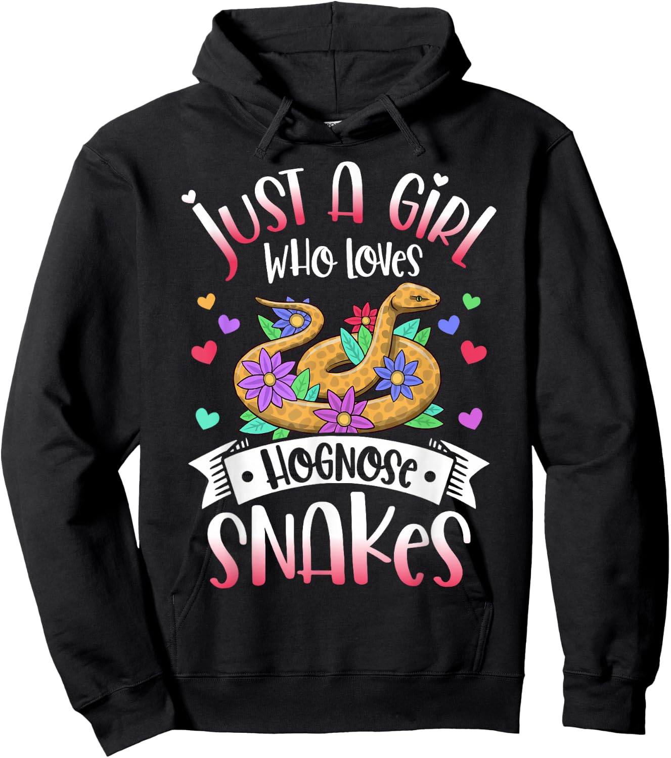 Just A Girl Who Loves Hognose Snakes Hoodie - Hoodie | Black