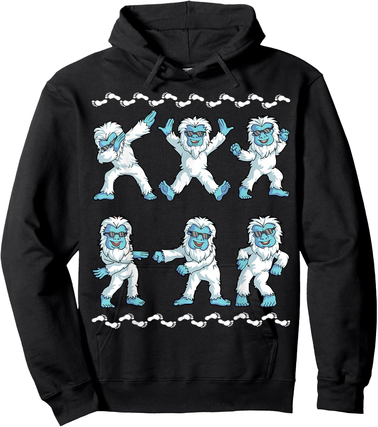 Dancing Yeti Abominable Dance Dab Boy Girls Kids Funny Hoodie - Hoodie | Black