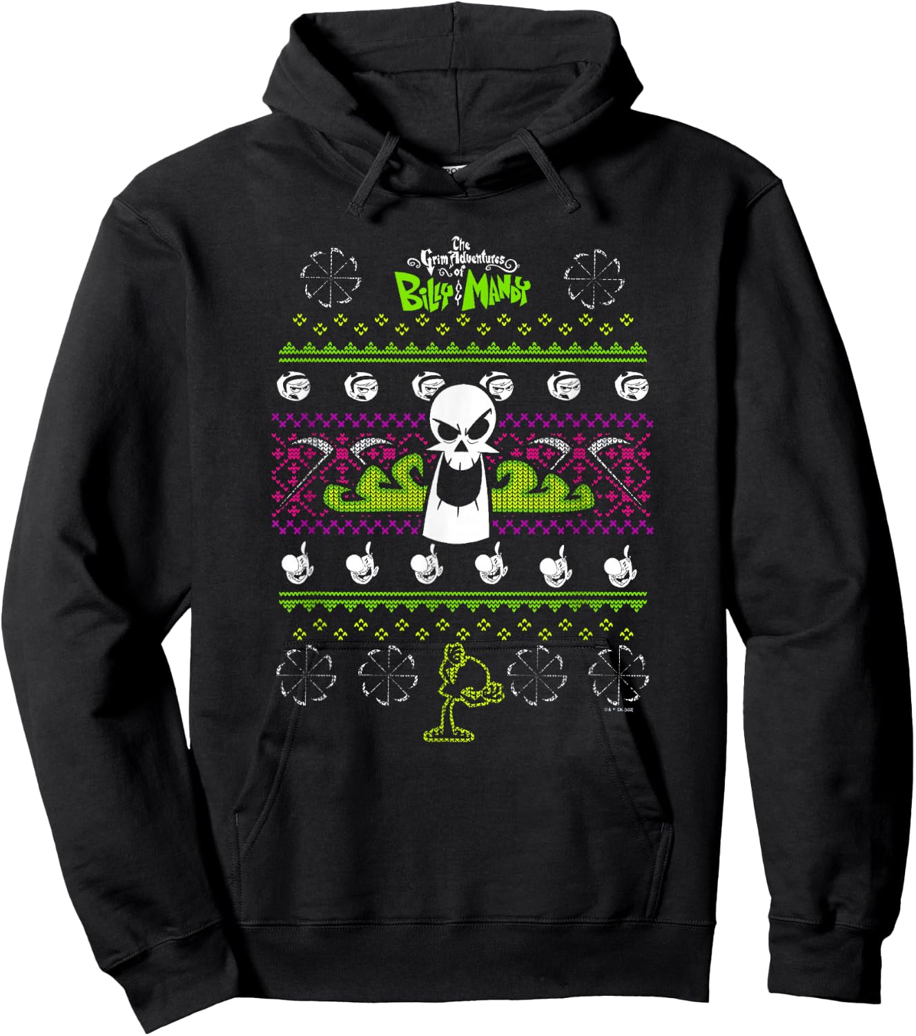 The Grim Adventures of Billy and Mandy Christmas Sweater Hoodie - Hoodie | Black