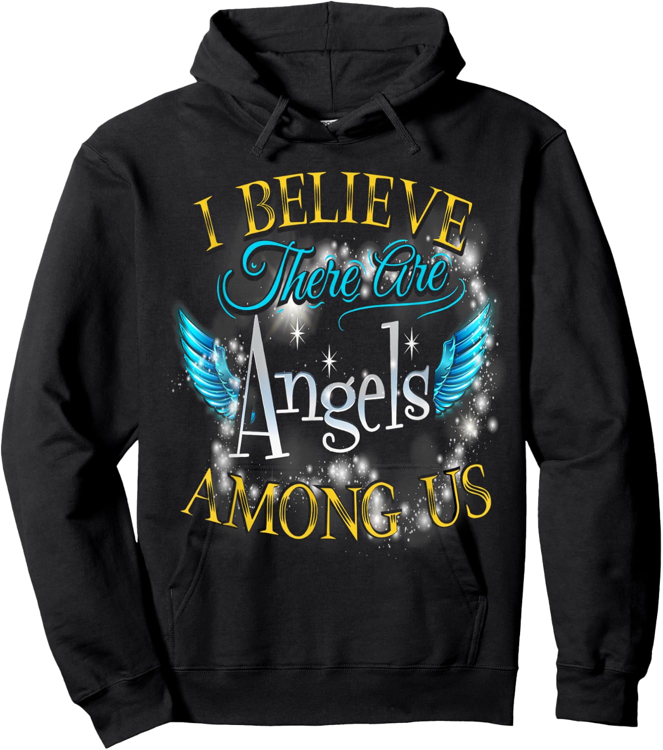 I Believe There Are Angels Among Us Butterfly Lover Hoodie - Hoodie | Black