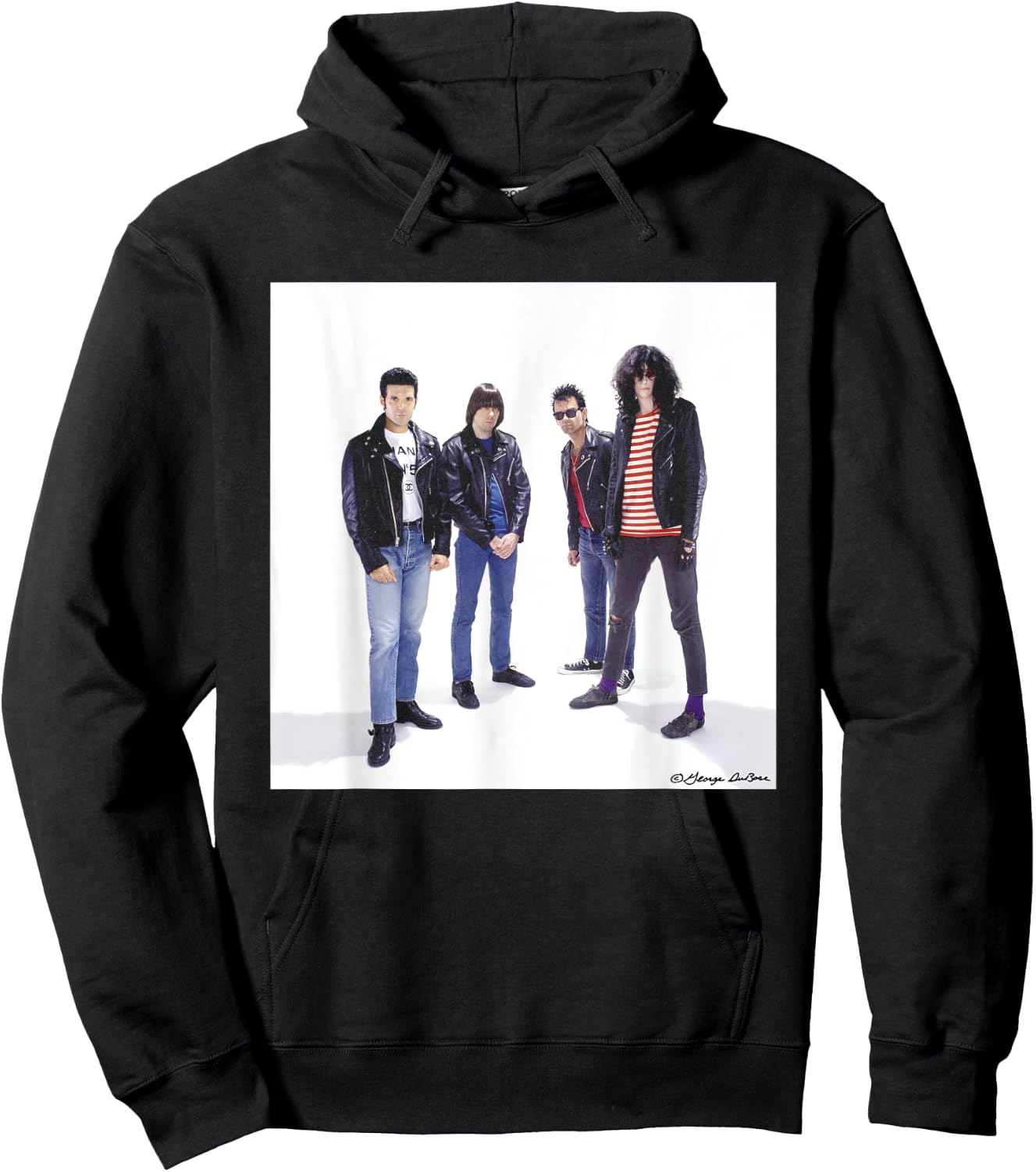 Ramones & Clement Burke Band Shoot By George DuBose Hoodie - Hoodie | Black