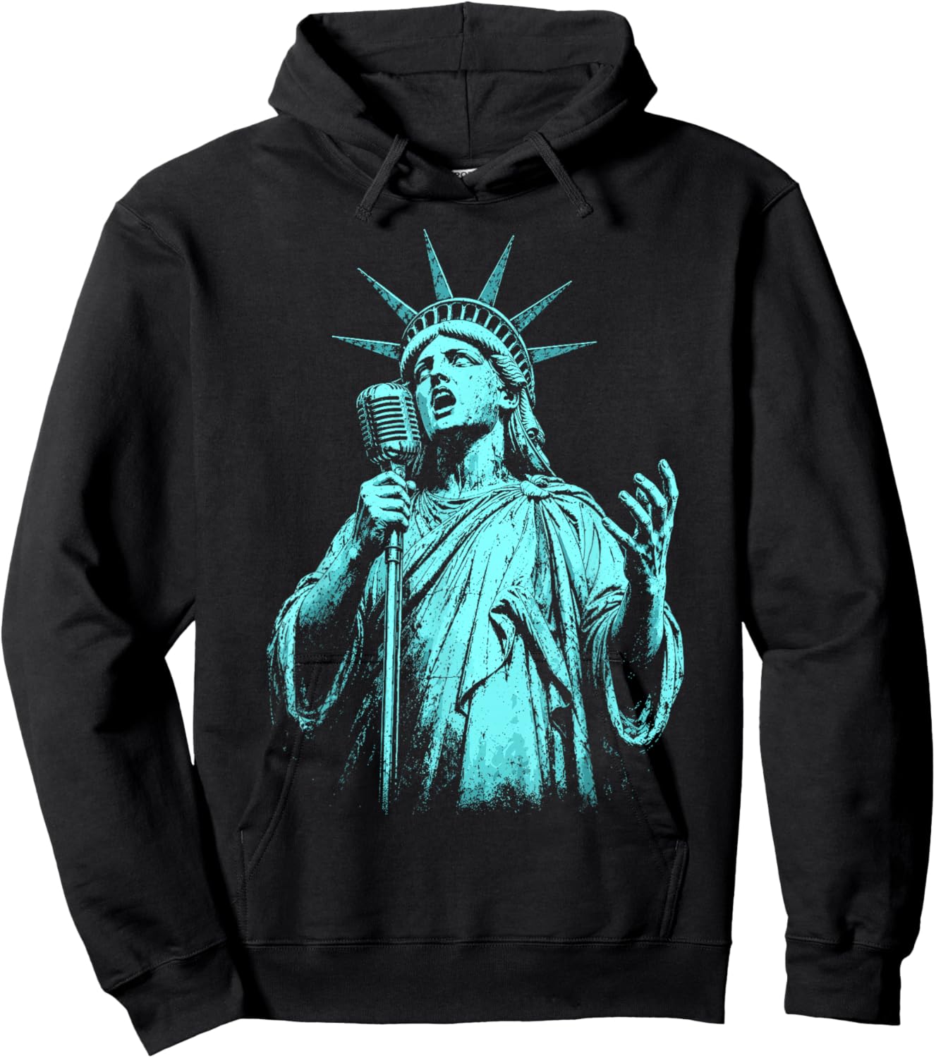 4th of July Statue of Liberty Singer 1776 2026 Hoodie - Hoodie | Black