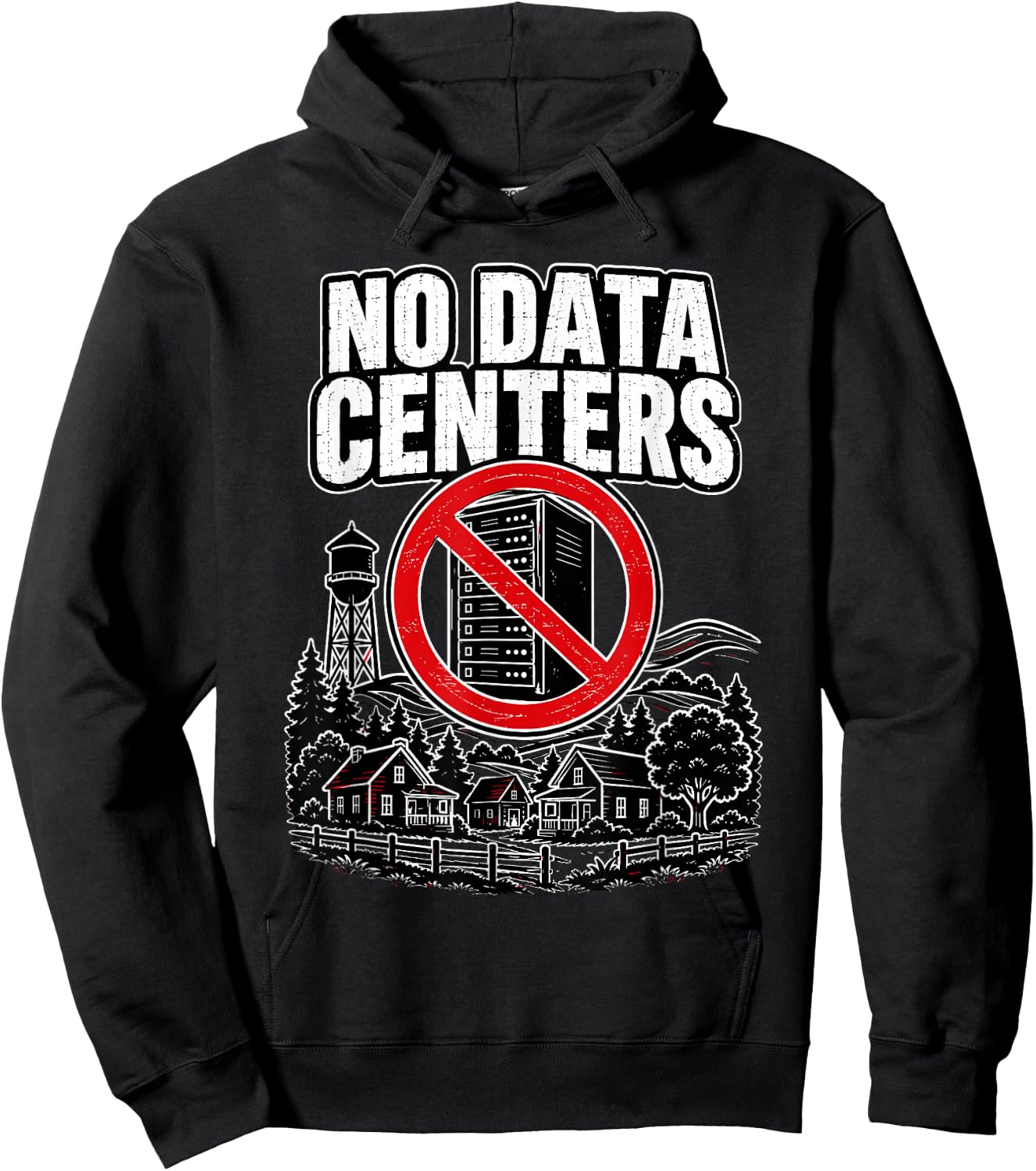 T-Shirt Hoodie - Hoodie | Black