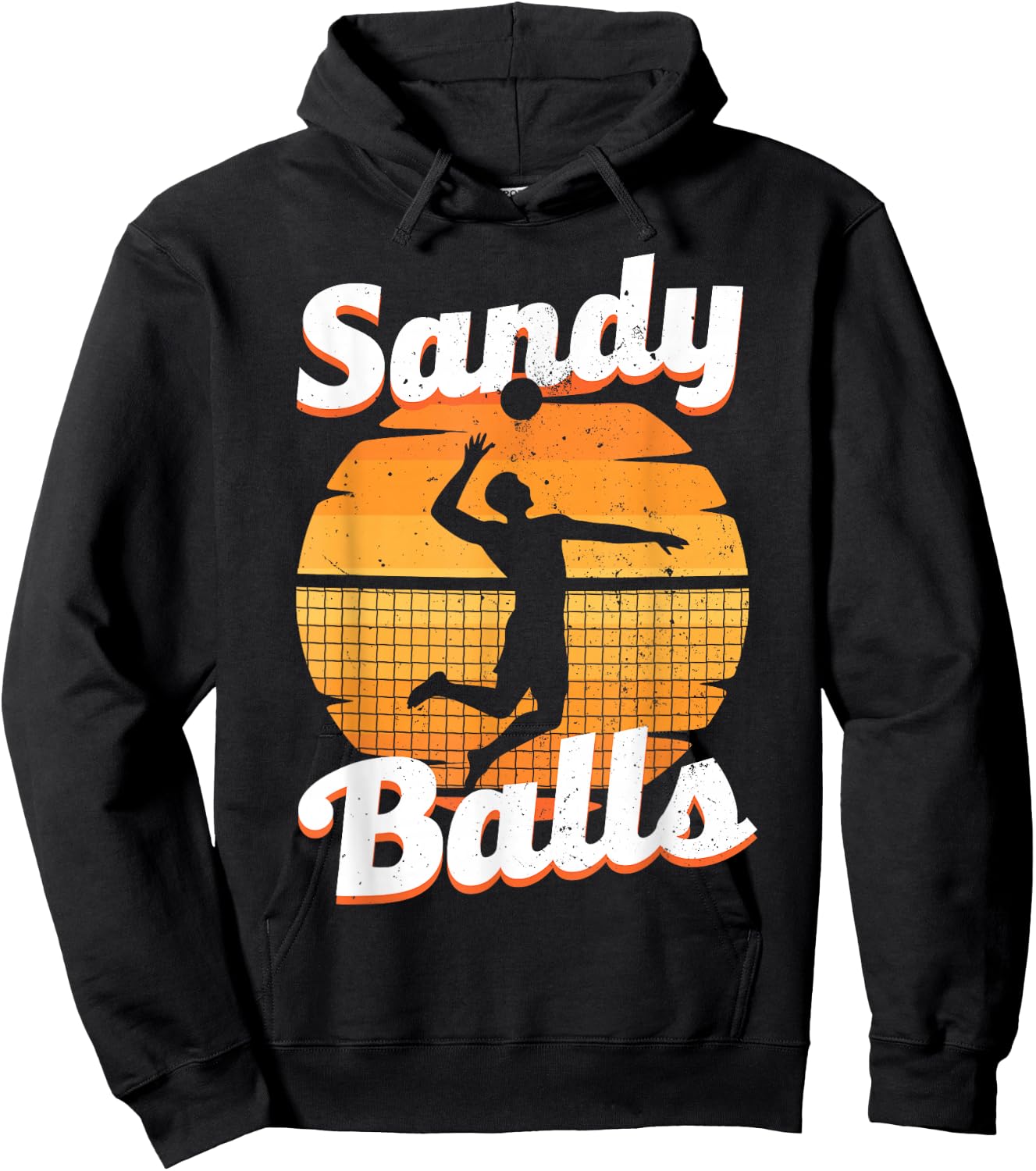 Funny Beach Volleyball Art Women Beach Volley Player Hoodie - Hoodie | Black