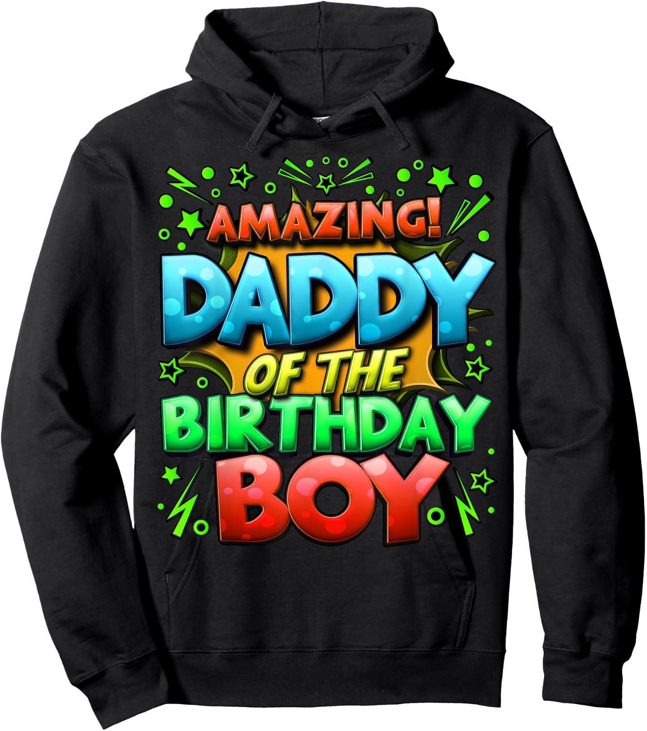 Daddy of the Birthday Boy Matching Family Father Hoodie - Hoodie | Black