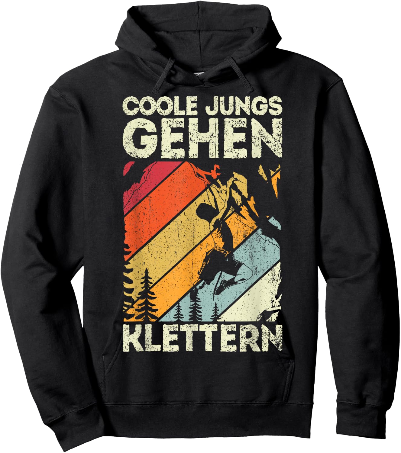 Cool Boys Go Climbing - Climbing Gift Boys' , black, s Hoodie - Hoodie | Black