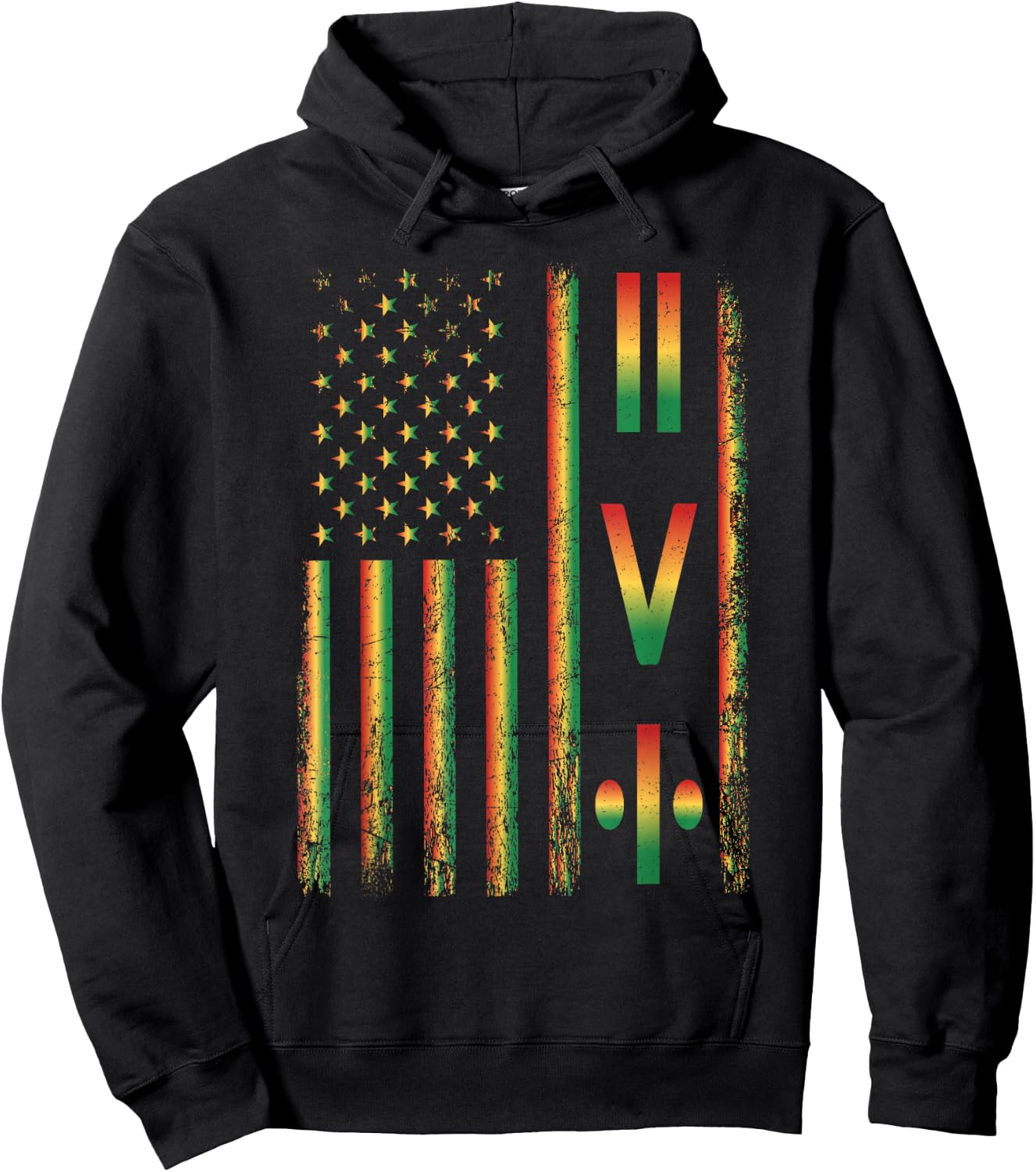 Juneteenth Equality is Greater Than Division Juneteenth Flag Hoodie - Hoodie | Black