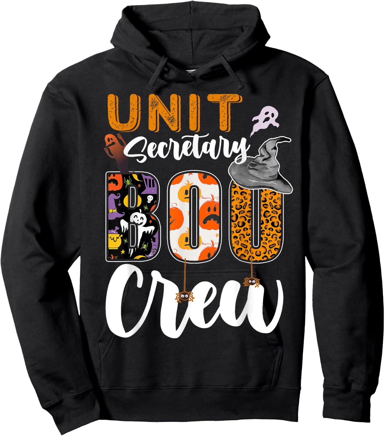 Unit Secretary Boo Crew Halloween Matching Hospital Hoodie - Hoodie | Black