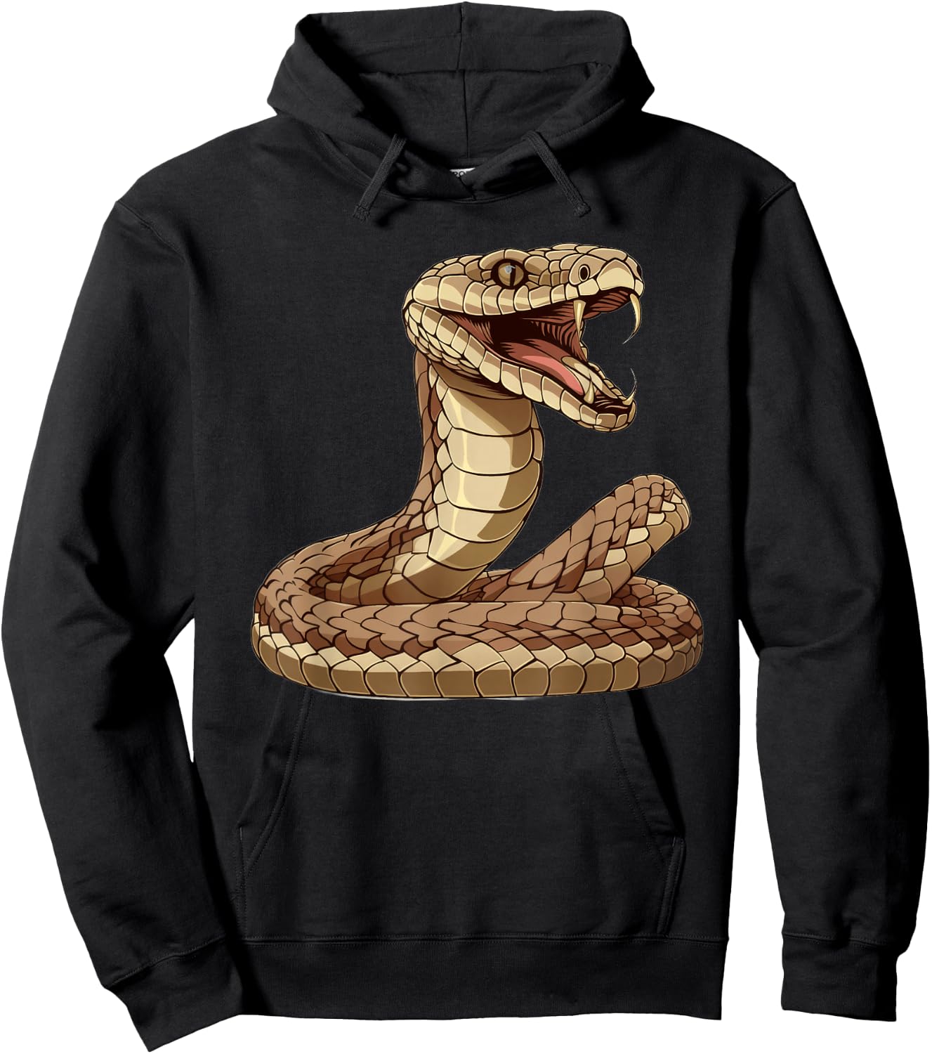 King Cobra With A Comical Face Hoodie - Hoodie | Black