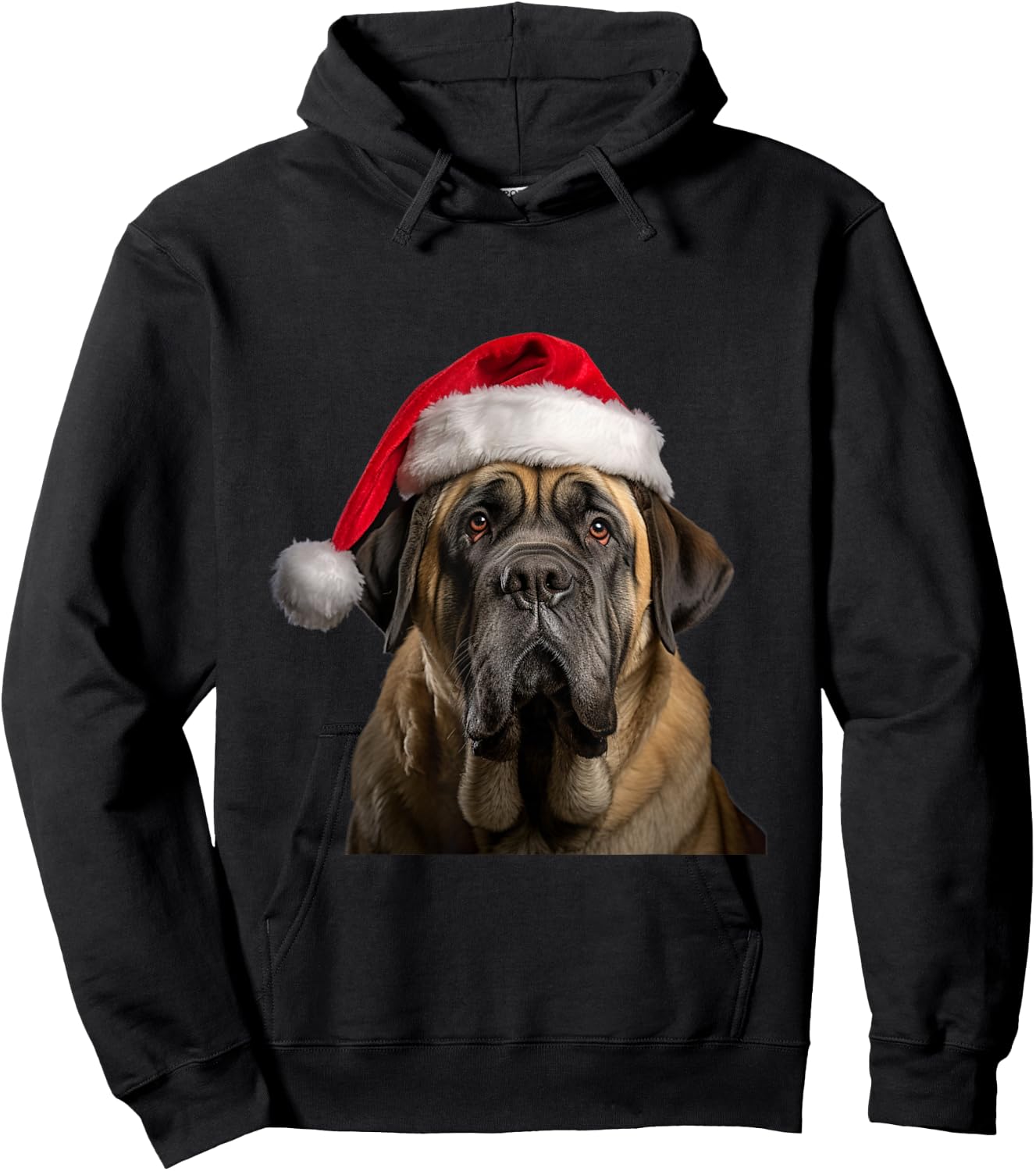 Christmas English Mastiff - English Mastiff Christmas Hoodie - Hoodie | Black