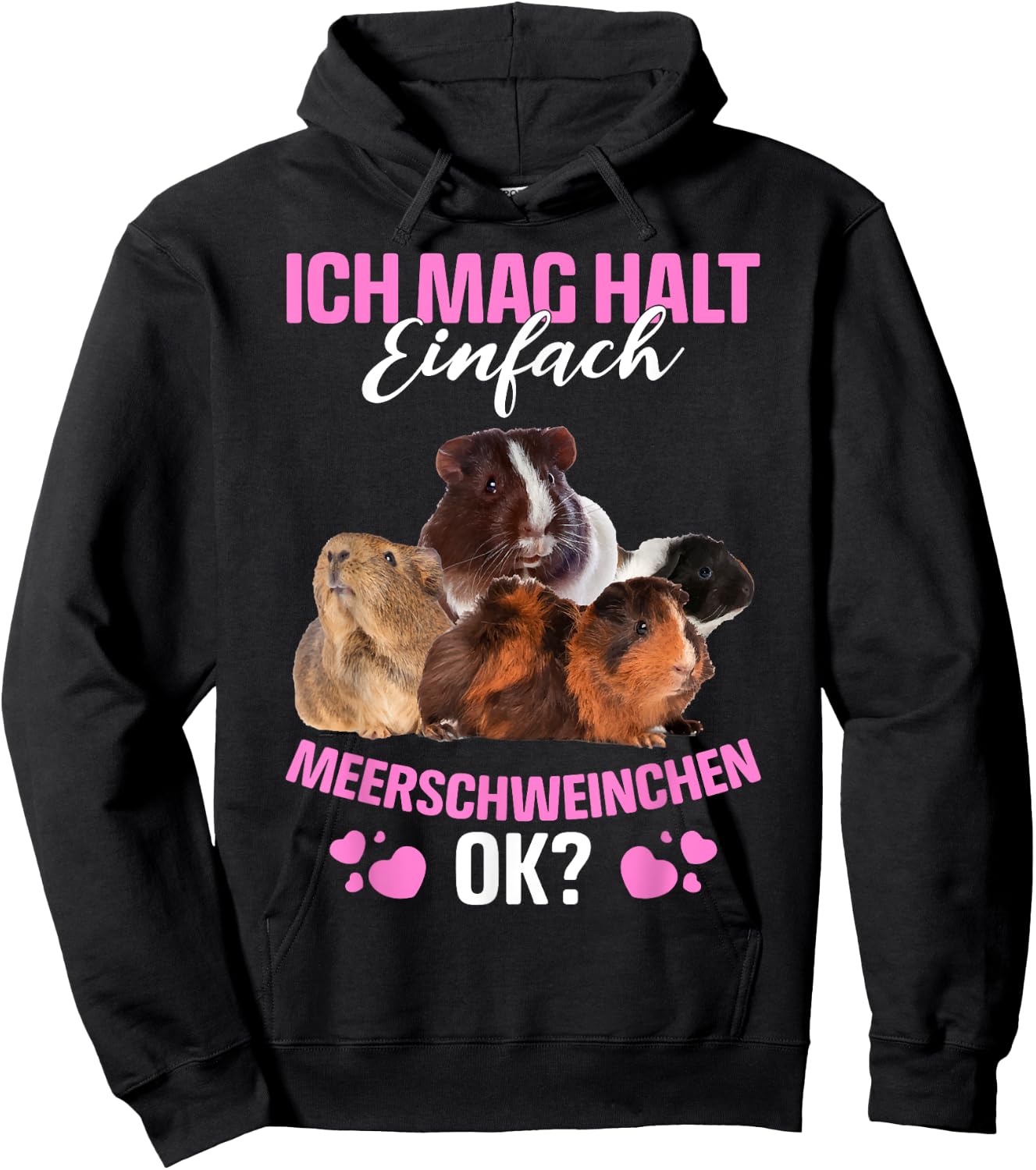 Ich Mag Halt Einfach Meerschweinchen Ok? Guinea Pig Hoodie - Hoodie | Black
