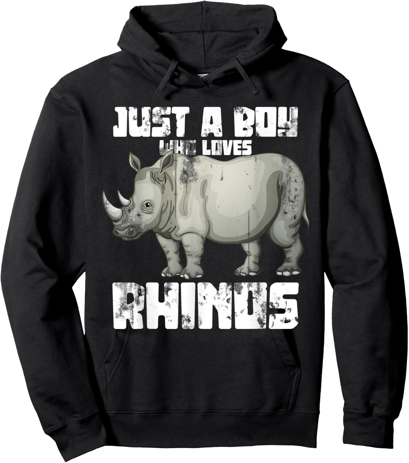 Just A Boy Who Loves Rhinos Hoodie - Hoodie | Black