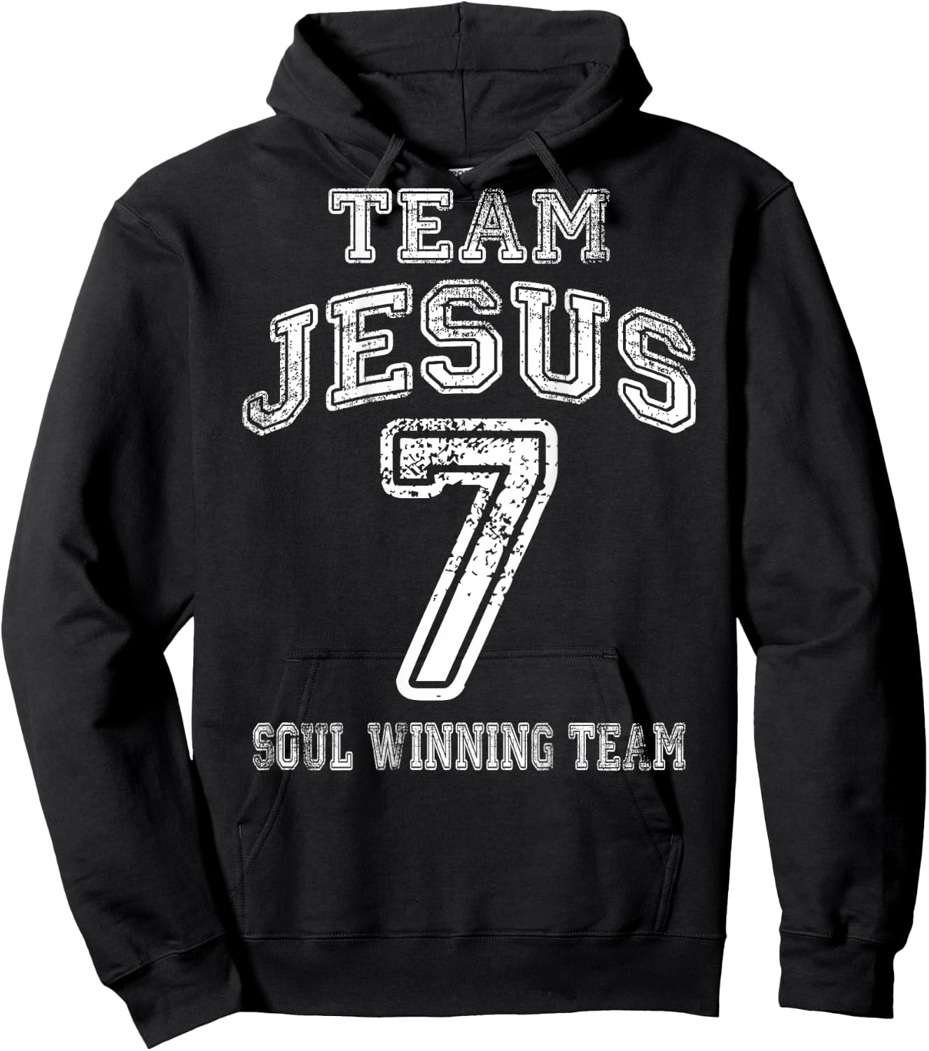 Faith Shirts By No1 - Christliche - Schwarz, S - Kurzarm - Team Jesus - Glaube Shirt Rückseite Hoodie - Hoodie | Black