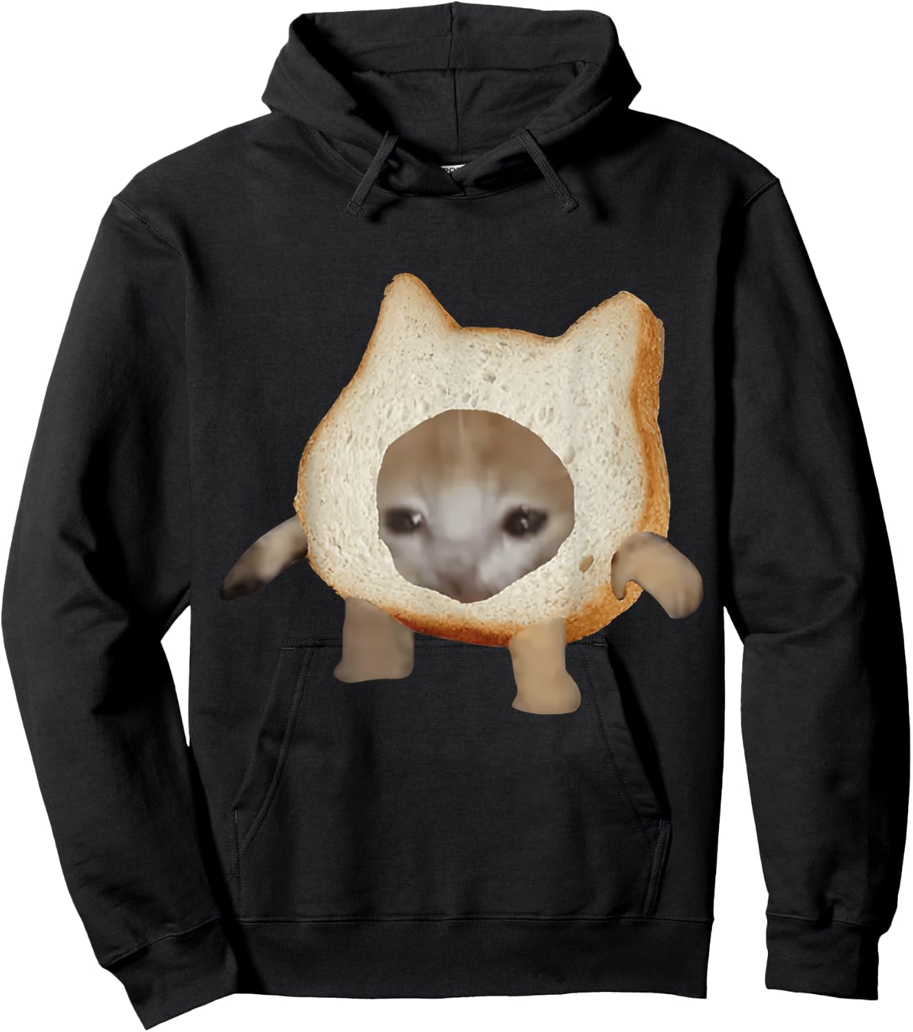 Bread Cat Meme Hoodie - Hoodie | Black