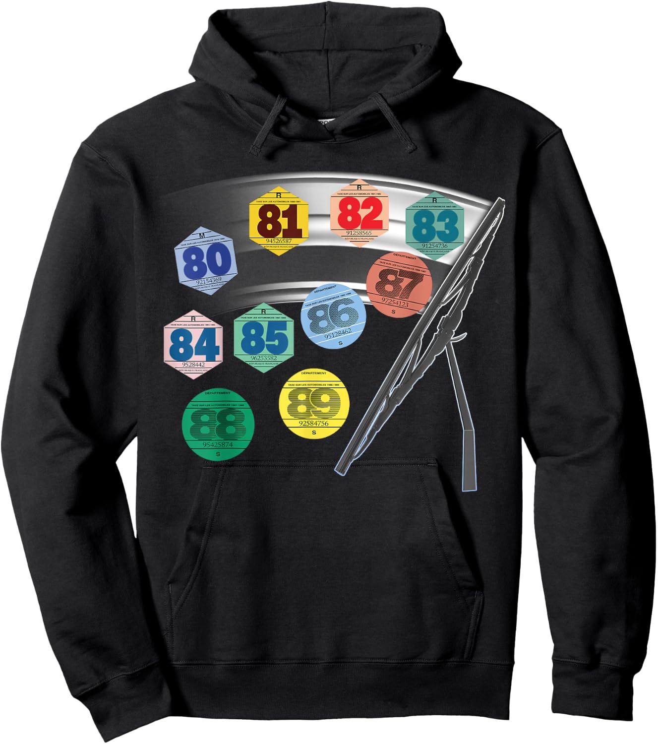 Beautiful Nostalgie 80s Car Vignette Man And Woman , Black, S Hoodie - Hoodie | Black