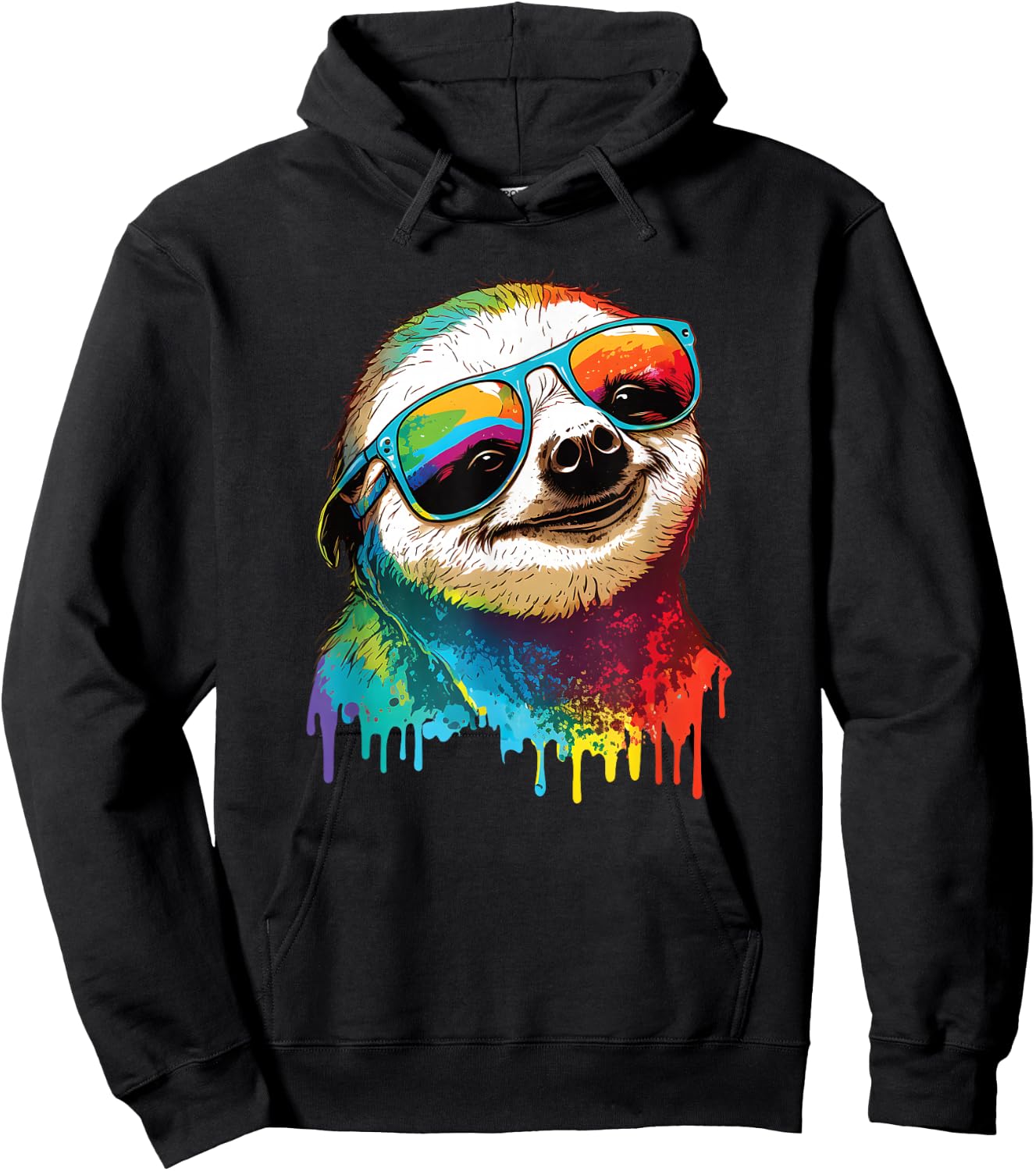 Sloth Colorful Sloth Outfit Sloth Lover Hoodie - Hoodie | Black