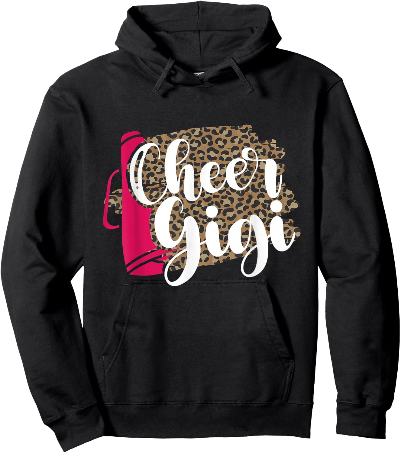 Cheer Gigi Leopard Cheerleading Gigi Of A Cheerleader Gigi Hoodie - Hoodie | Black