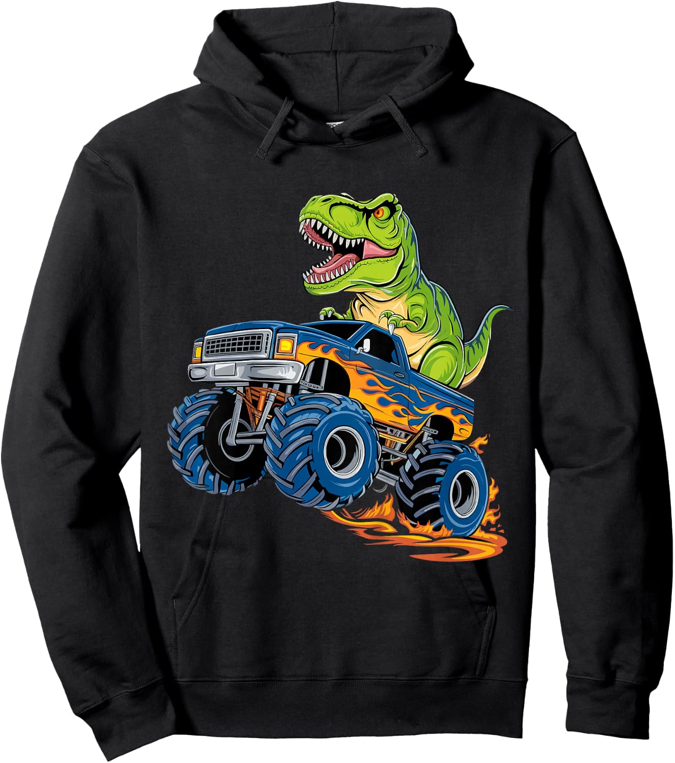 Monster Truck Dinosaur Hoodie - Hoodie | Black