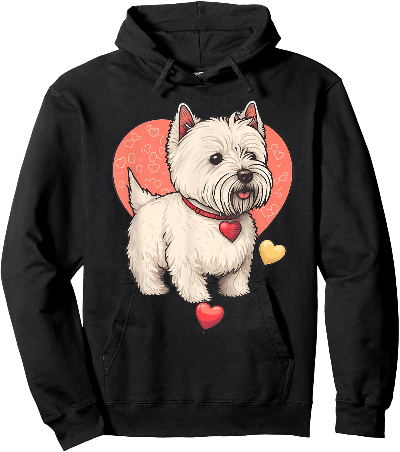I Love My West Highland Terrier Westie Dog Valentines Day Hoodie - Hoodie | Black