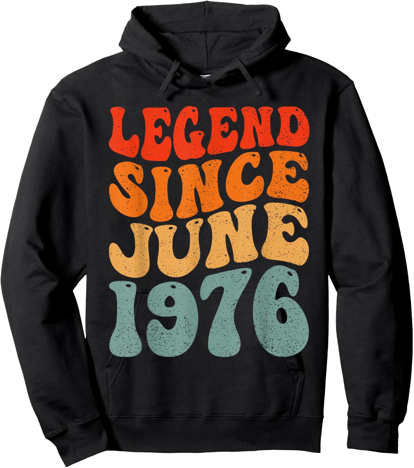 47 Years Old Legend Since June 1976 47th Birthday Hoodie - Hoodie | Black