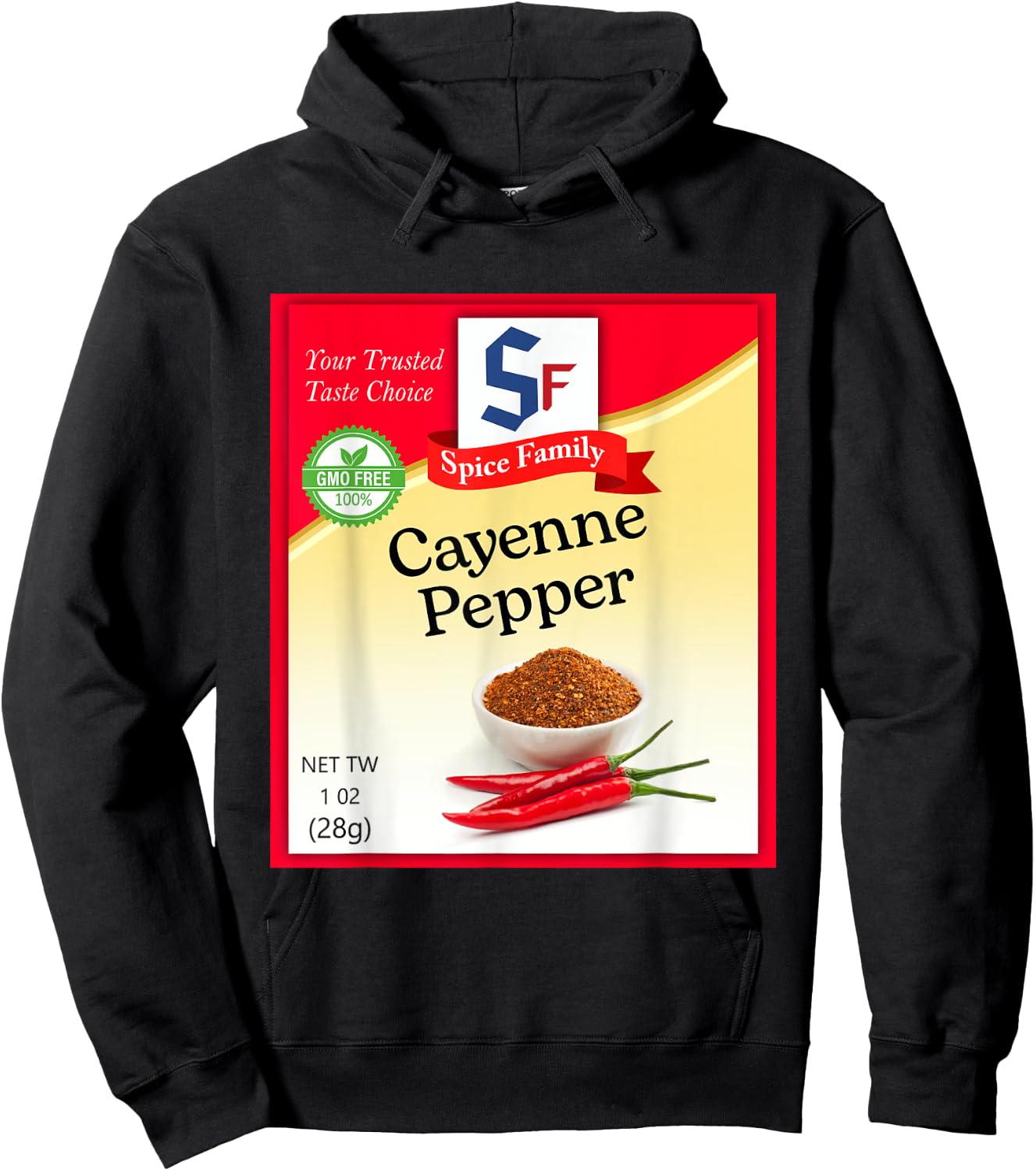 Cayenne Pepper Condiment Holiday Spice Group Costumes Hoodie - Hoodie | Black