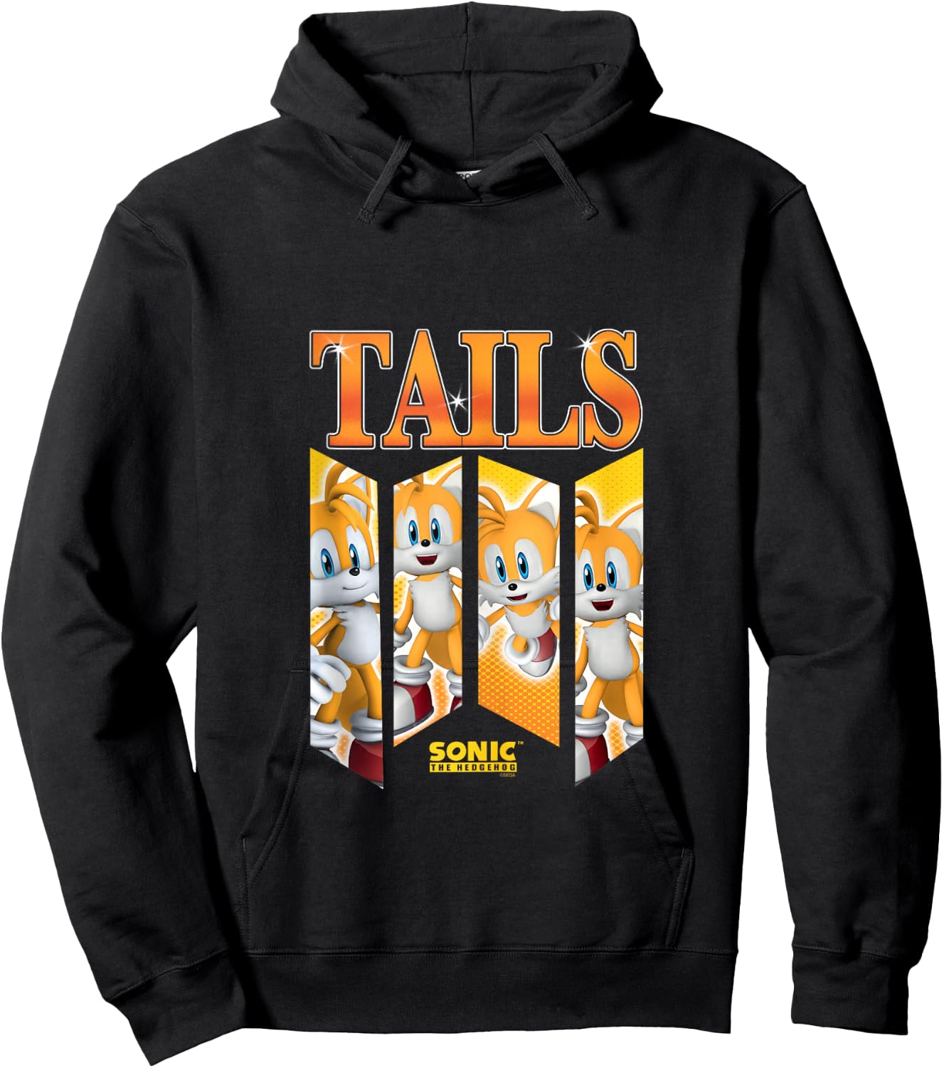 Sonic The Hedgehog Tails Speed & Shine Panels Hoodie - Hoodie | Black