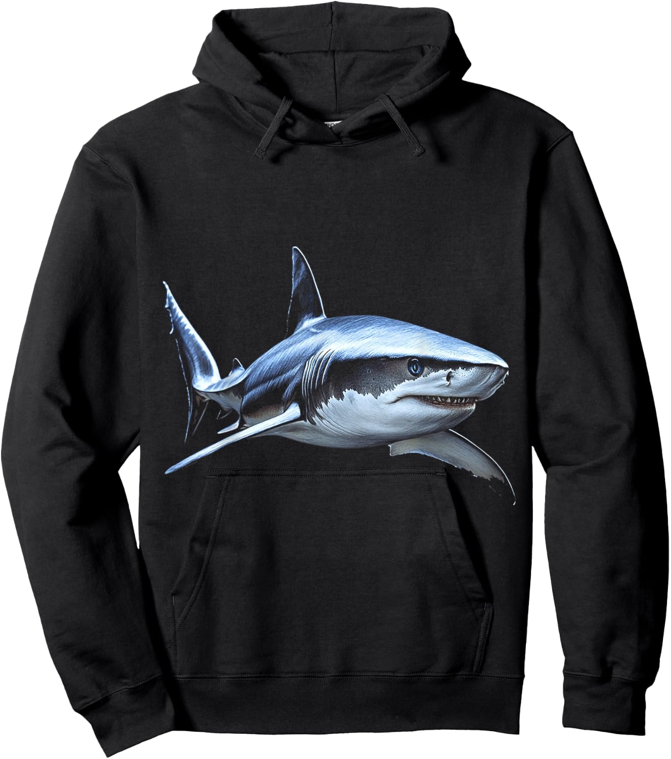 Shark Animal Blue Eyes Artwork Shark , black Hoodie - Hoodie | Black
