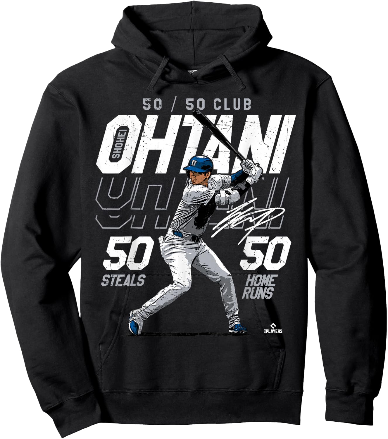 Speed, Power, Ohtani 50-50 Milestone Shohei Ohtani MLBPA Hoodie - Hoodie | Black