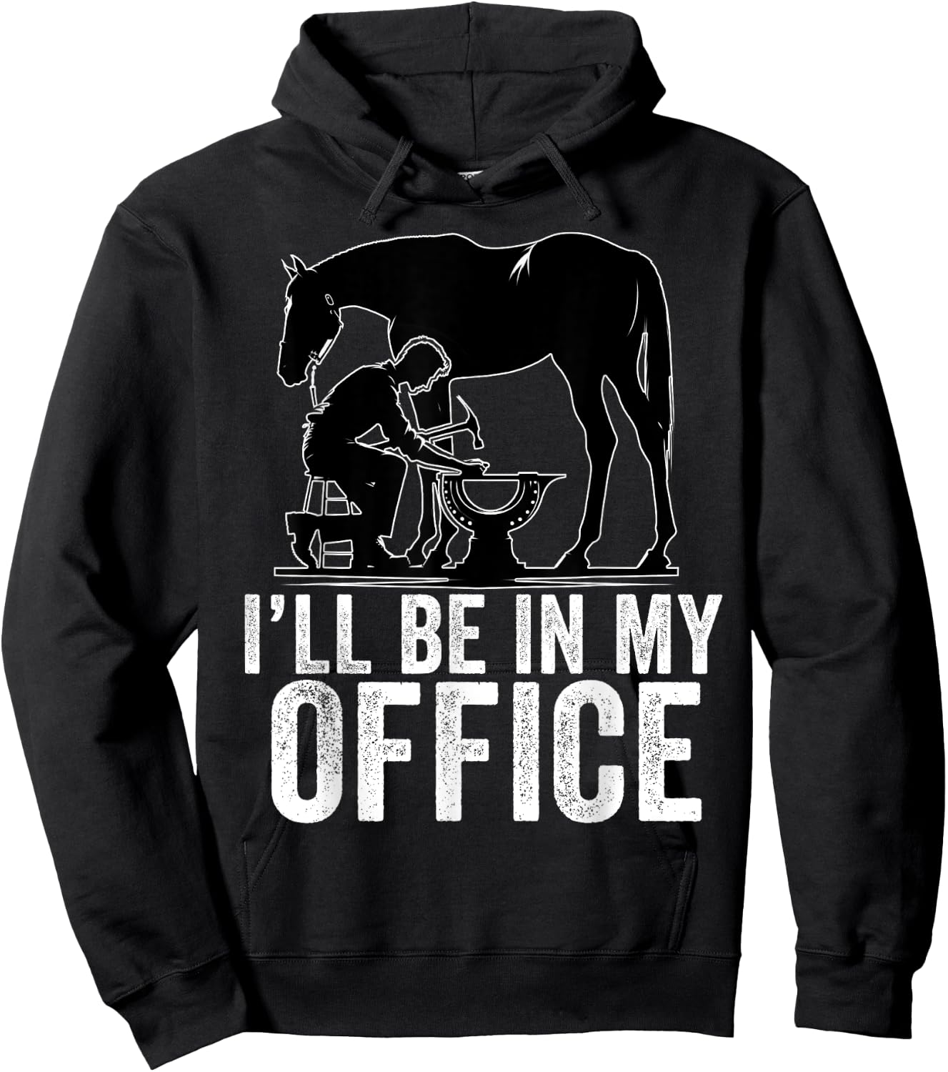 Funny Farrier Horseshoes Horses' Hooves Installer Men Dad Hoodie - Hoodie | Black