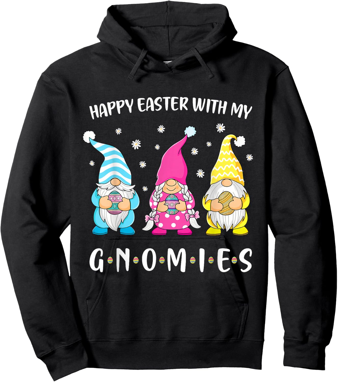 Cute gnomes Easter bunny, Easter egg, Easter nest, Happy Easter Hoodie - Hoodie | Black