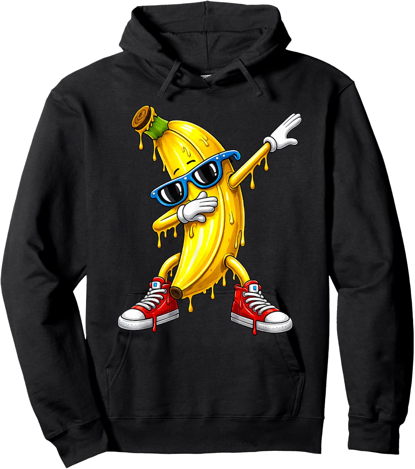 Funny Dabbing Banana Lover USA Drip Kids Boys Youth Hoodie - Hoodie | Black