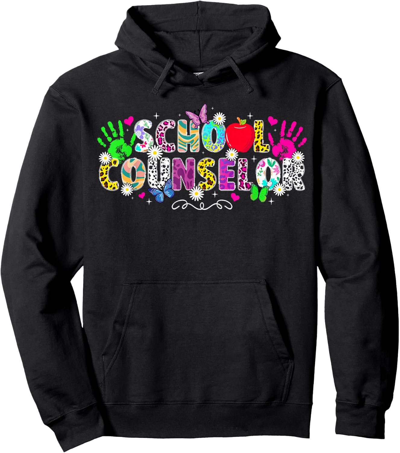 School Counselor Week School Counseling Leopard Hoodie - Hoodie | Black