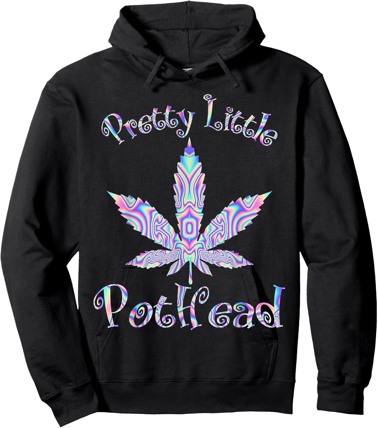 Pretty Little Pothead Weed Canabias 420 Hoodie - Hoodie | Black