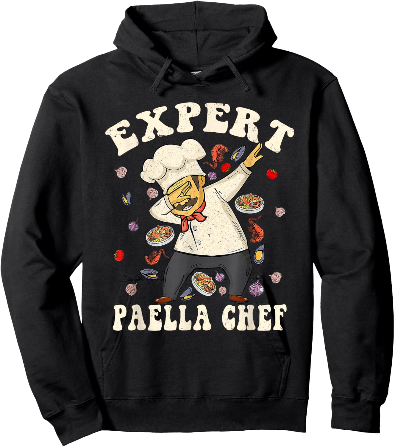 Expert Paella Chef Spanish Paella Lovers Funny Dab Dance Hoodie - Hoodie | Black