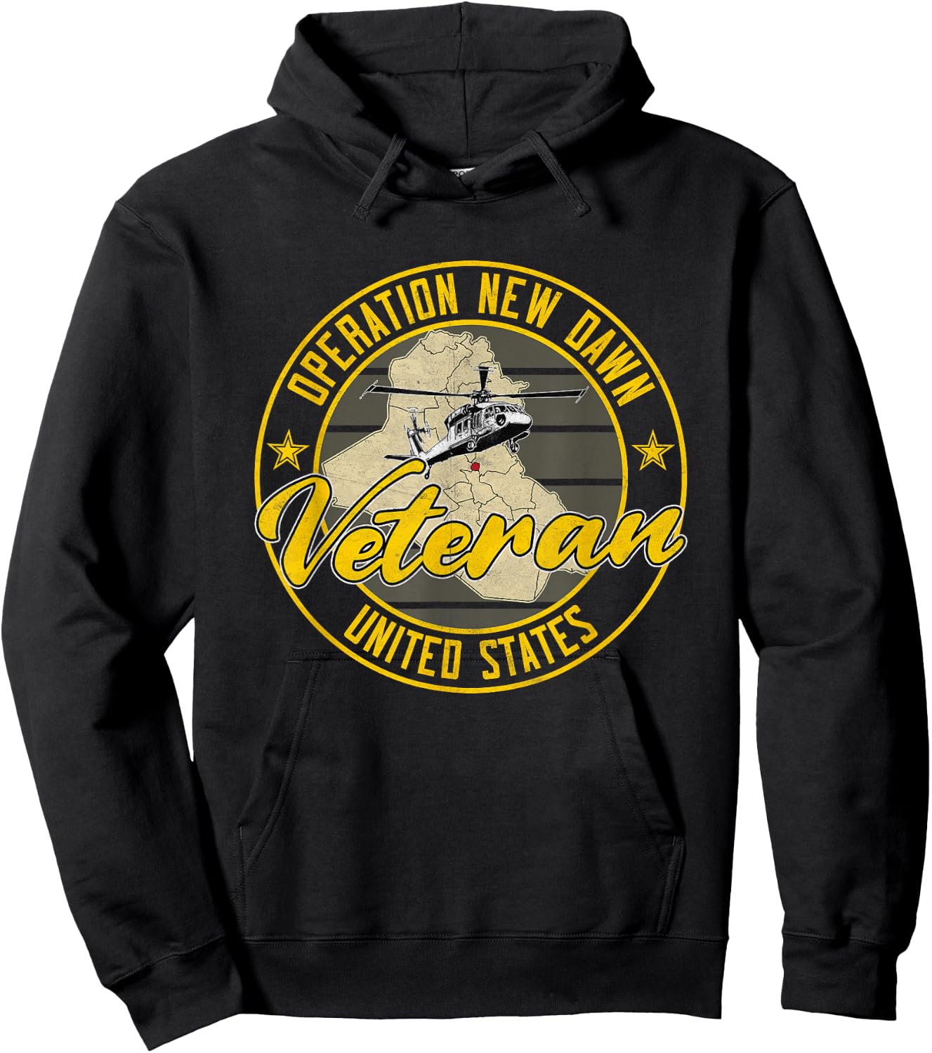 Operation New Dawn OND Veteran Iraq Veteran Vintage Gifts Hoodie - Hoodie | Black