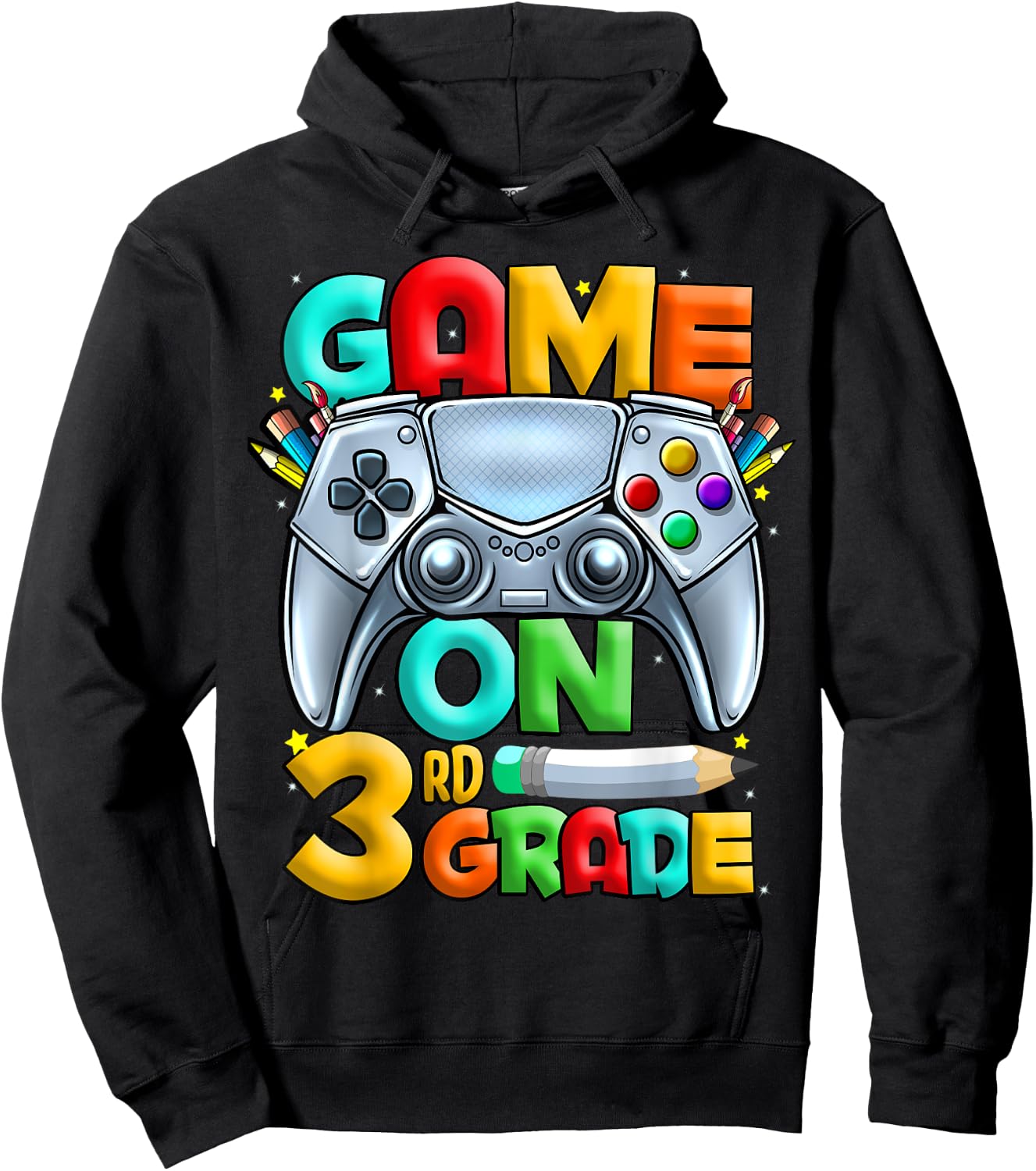 Game On 3rd Grade Back To School 3rd Grade Level Unlocked Hoodie - Hoodie | Black