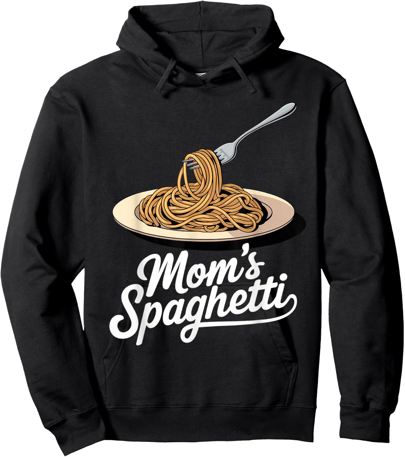Spaghetti Mom's Humor Design for Spaghetti Lovers Hoodie - Hoodie | Black