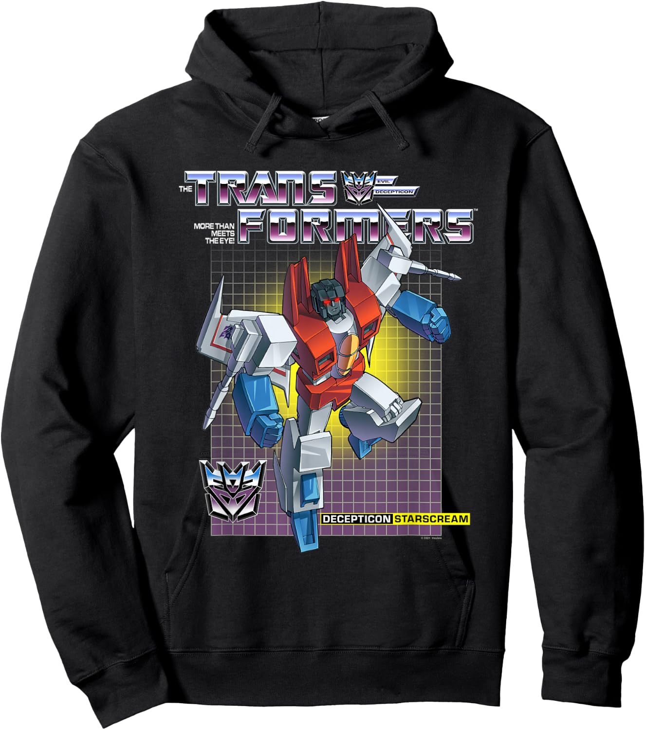 Transformers Decepticon Starscream , Herren, -Erwachsene, Kurzarm, Schwarz, S, Klassisch, Cartoon, Offiziell lizenziert, Klassische Passform, Imported Hoodie - Hoodie | Black