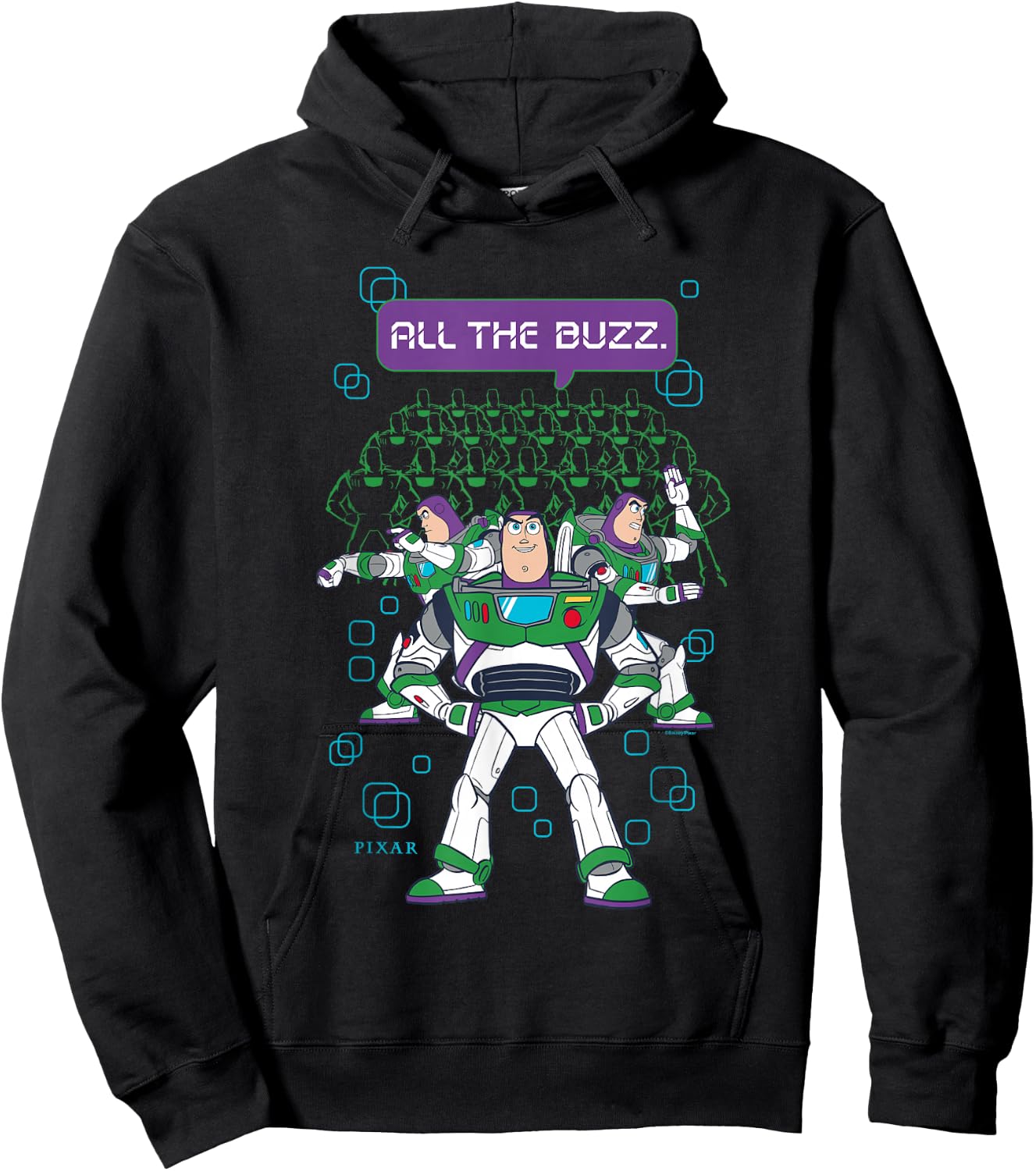 Disney Pixar Toy Story 5 All The Buzz Clone Rangers Hoodie - Hoodie | Black