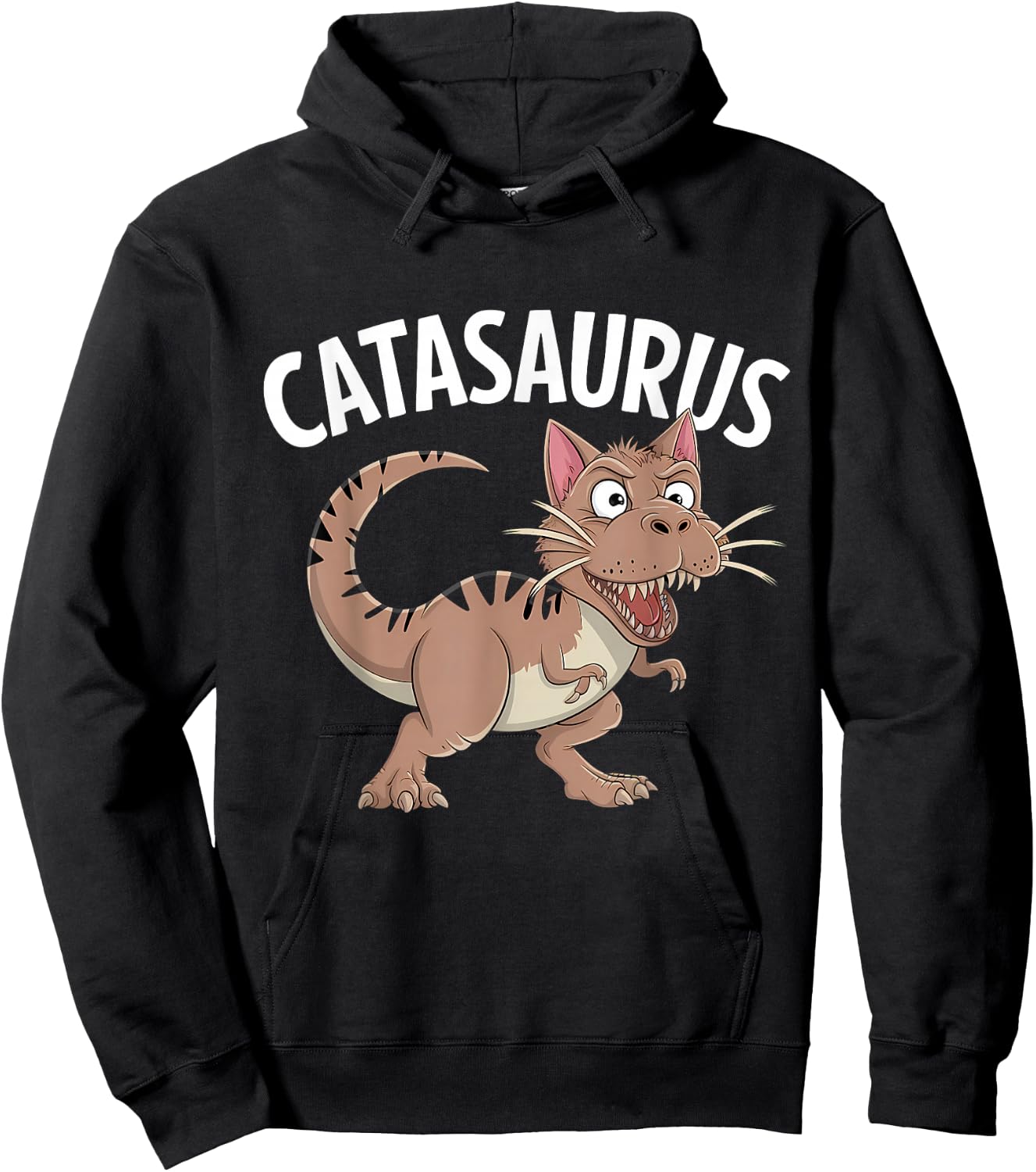 Cat Dino T-Rex Dinosaur Cat Owner Funny Cat Hoodie - Hoodie | Black