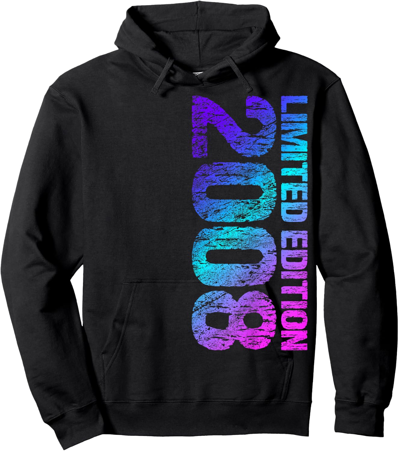 2008 Boy Girl 17th Birthday Limited Edition 17 , black Hoodie - Hoodie | Black