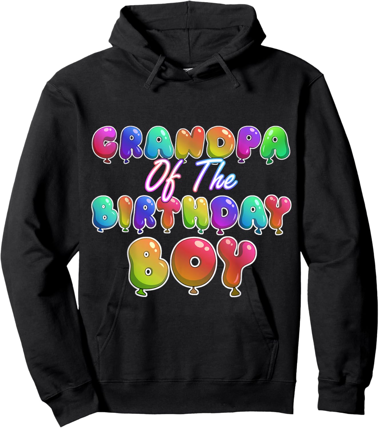 Grandpa Of The Birthday Boy Balloon Boys Party Hoodie - Hoodie | Black