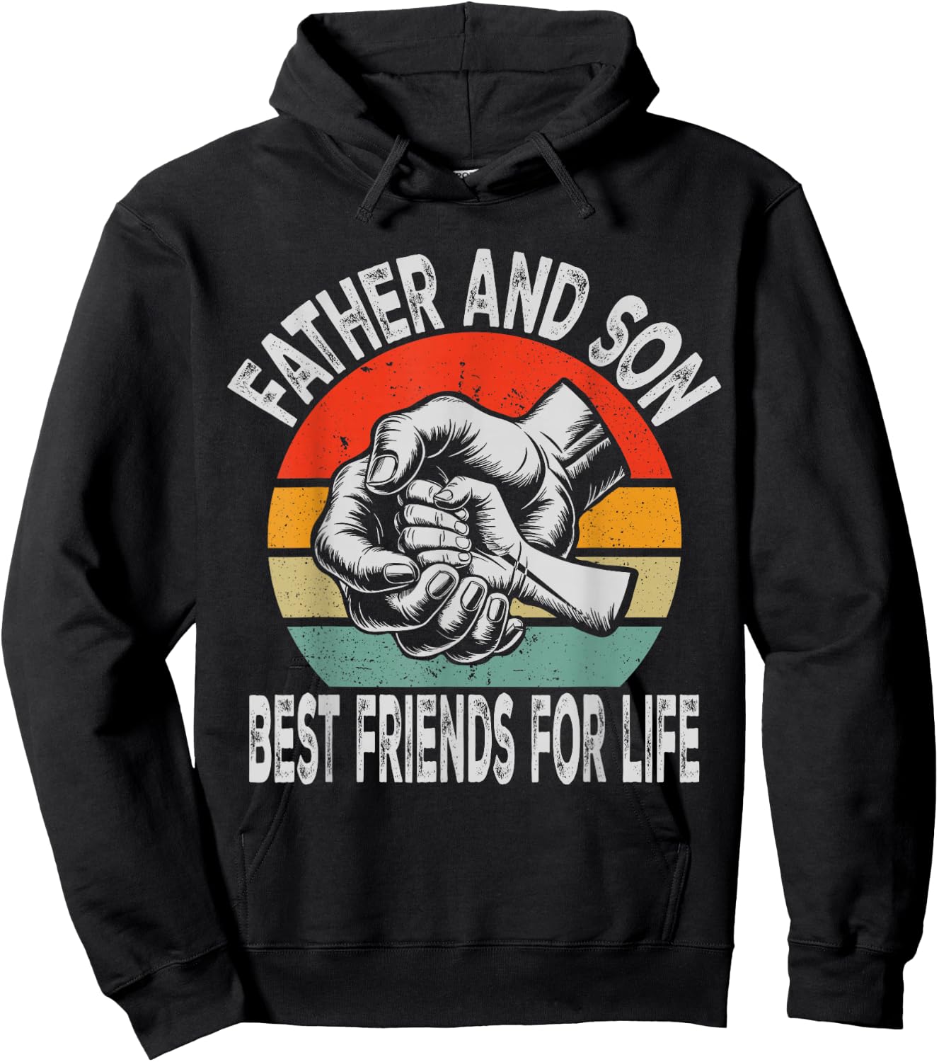 Father And Son Best Friends For Life Matching Father's Day Hoodie - Hoodie | Black