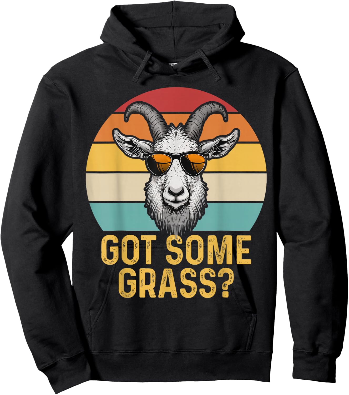 Got Some Grass? Funny Goat Lover Farm Animal Farmer Hoodie - Hoodie | Black