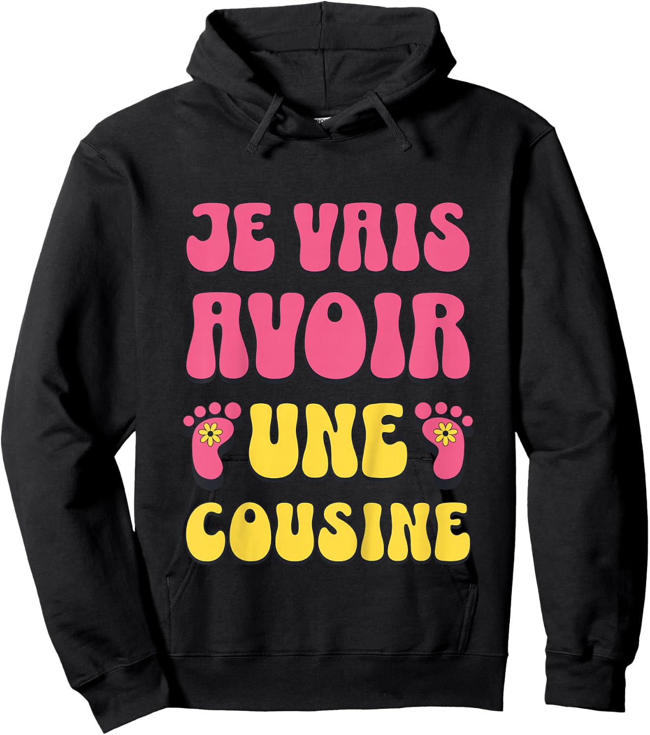 Children's Je Vais Having A Cousine Announcement Pregnancy Child Hoodie - Hoodie | Black