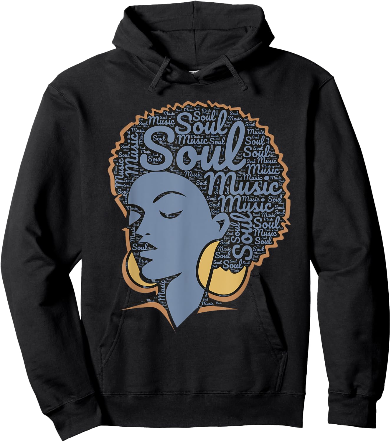 I Love 70's 80's Funk Soul Music Hoodie - Hoodie | Black