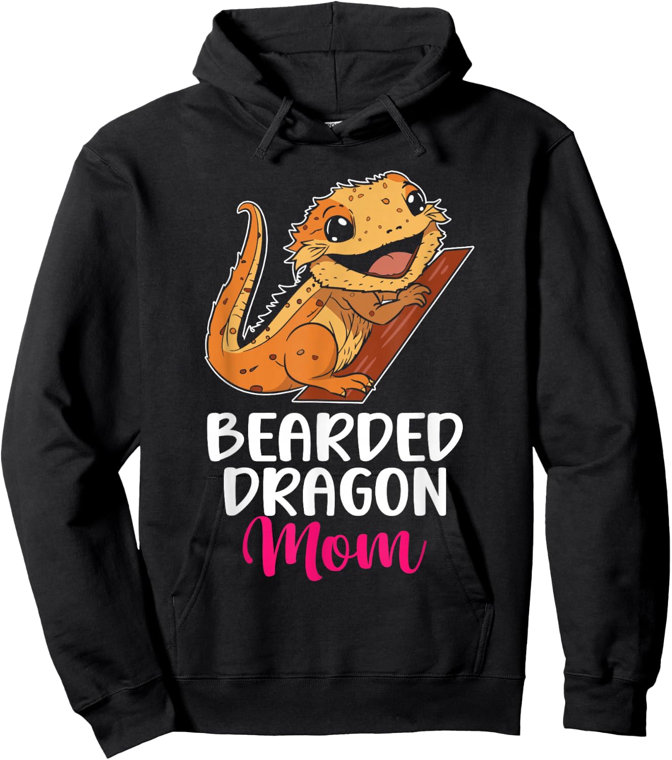 Bearded Dragon Mom Pet Lover Women Lizard Owner Reptile Hoodie - Hoodie | Black