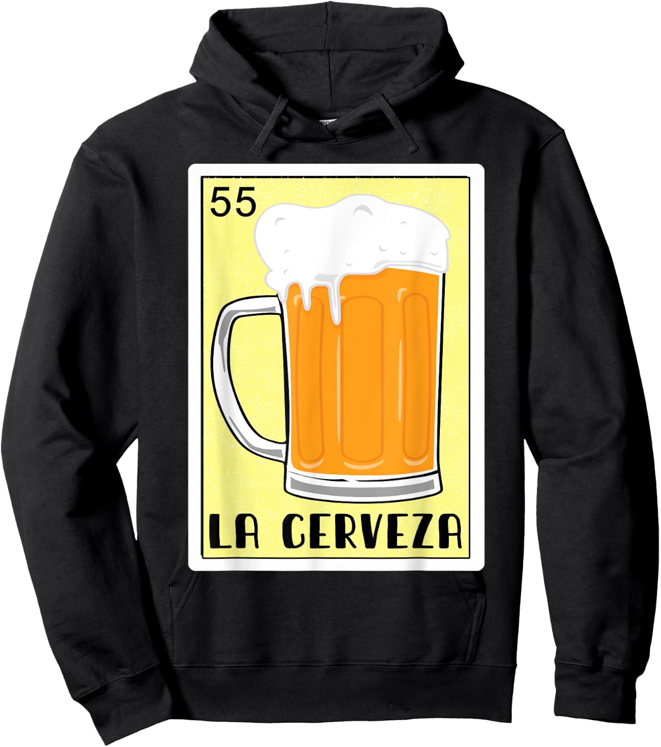 Funny Spanish-Mexican Bingo Gifts - La Cerveza Hoodie - Hoodie | Black