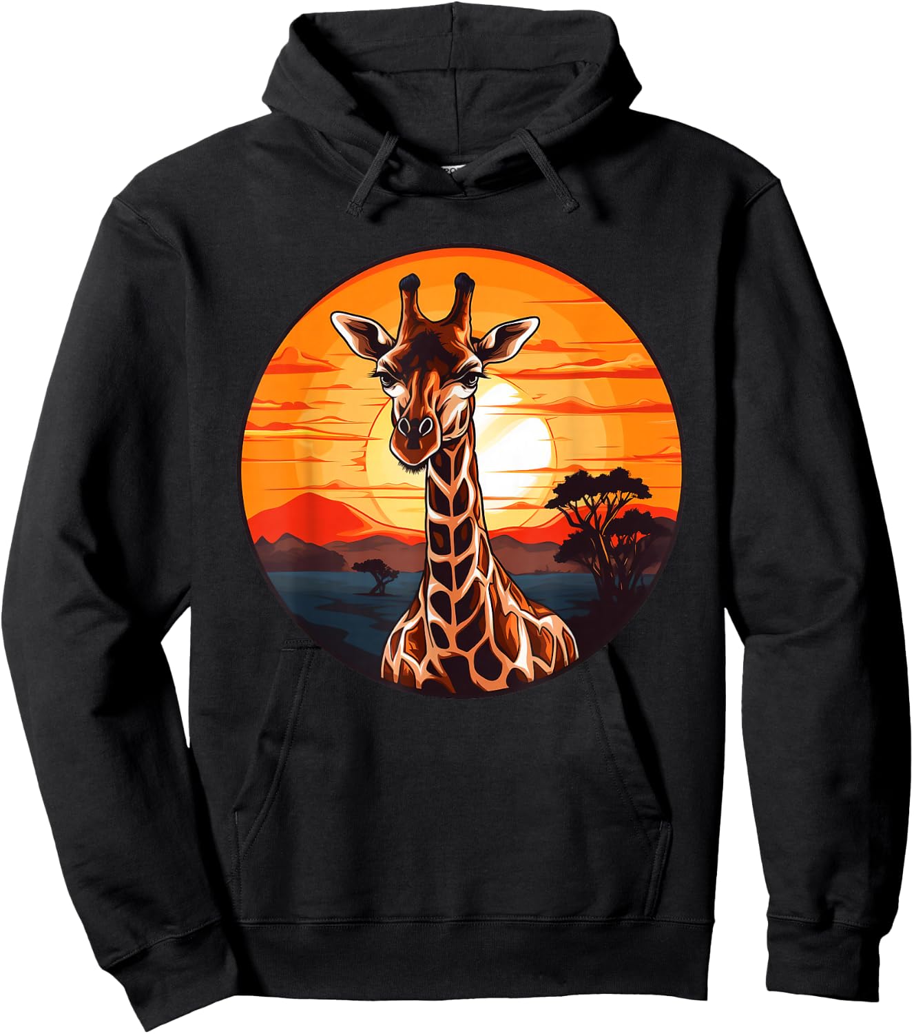 Colorful Giraffe I Kids Giraffe Hoodie - Hoodie | Black