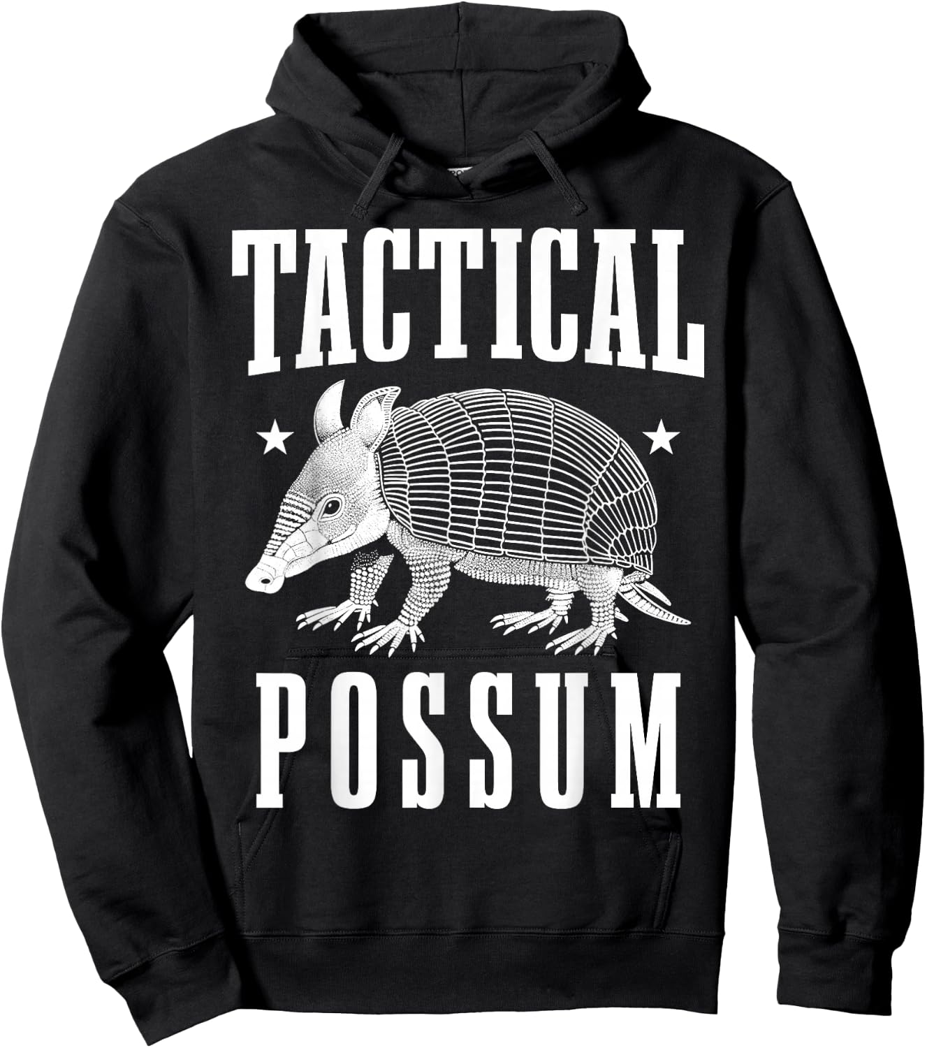 Tactical Possum Funny Armadillo Hunting Hunter Hoodie - Hoodie | Black